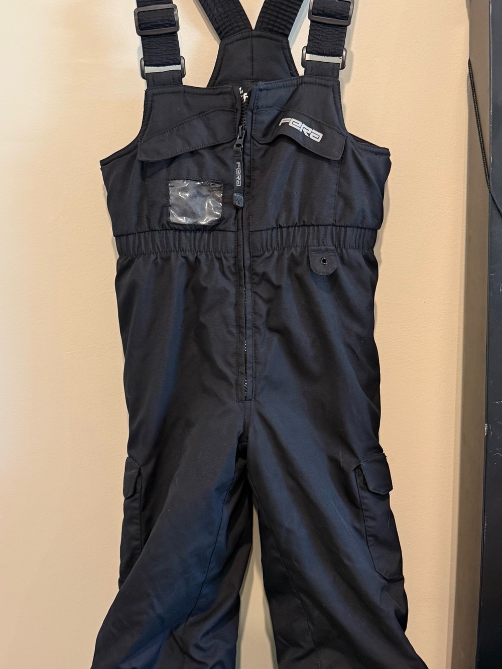 Fera Kids Black Insulated Snow Bib Overalls